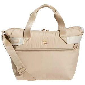 ADIDAS Originals Beige Logo Puffer Shopper TOTE Crossbody Shoulder bag
